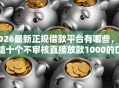 2026最新正规借款平台有哪些，总结十个不审核直接放款1000的口子！