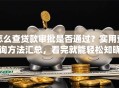 怎么查贷款审批是否通过？实用查询方法汇总，看完就能轻松知晓！