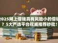 2025网上借钱真有风险小的借钱？5大严选平台权威推荐秒批！