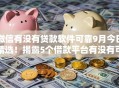 微信有没有贷款软件可靠9月今日精选！揭露5个借款平台有没有可靠的口子