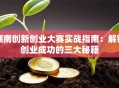 湖南创新创业大赛实战指南：解锁创业成功的三大秘籍