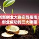 湖南创新创业大赛实战指南：解锁创业成功的三大秘籍