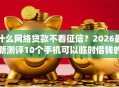 什么网络贷款不看征信？2026最新测评10个手机可以临时借钱的app