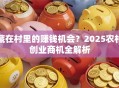 藏在村里的赚钱机会？2025农村创业商机全解析