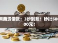 网商贷借款：3步到账！秒批50000元！