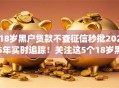18岁黑户贷款不查征信秒批2025年实时追踪！关注这5个18岁黑户借钱秒批app
