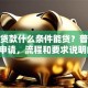 小额贷款什么条件能贷？普通人也能申请，流程和要求说明白了！