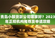 青岛小额贷款公司哪家好？2023年正规机构推荐及申请攻略