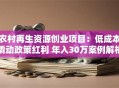 农村再生资源创业项目：低成本撬动政策红利 年入30万案例解析