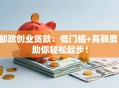 邮政创业贷款：低门槛+高额度，助你轻松起步！