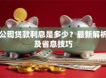 公司贷款利息是多少？最新解析及省息技巧