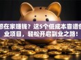 想在家赚钱？这5个低成本靠谱创业项目，轻松开启副业之路！