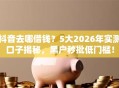 抖音去哪借钱？5大2026年实测口子揭秘，黑户秒批低门槛！