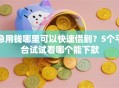 急用钱哪里可以快速借到？5个平台试试看哪个能下款