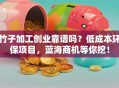 竹子加工创业靠谱吗？低成本环保项目，蓝海商机等你挖！