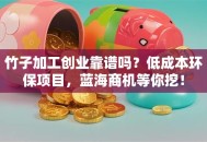 竹子加工创业靠谱吗？低成本环保项目，蓝海商机等你挖！
