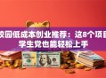 校园低成本创业推荐：这8个项目学生党也能轻松上手