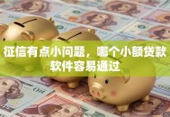 征信有点小问题，哪个小额贷款软件容易通过
