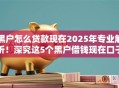 黑户怎么贷款现在2025年专业解析！深究这5个黑户借钱现在口子