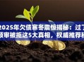 2025年欠债寒冬震惊揭秘：过了预审被拒这5大真相，权威推荐秒下款！