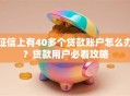 征信上有40多个贷款账户怎么办？贷款用户必看攻略