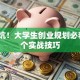 别踩坑！大学生创业规划必看的5个实战技巧