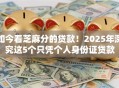 如今看芝麻分的贷款!2025年深究这5个只凭个人身份证贷款 如今看芝麻分的贷款!2025年深究这5个只凭个人身份证贷款