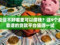 征信不好哪里可以借钱？这9个最靠谱的贷款平台值得一试