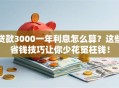 贷款3000一年利息怎么算？这些省钱技巧让你少花冤枉钱！