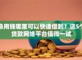 急用钱哪里可以快速借到？这5个贷款网络平台值得一试