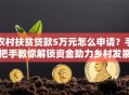 农村扶贫贷款5万元怎么申请？手把手教你解锁资金助力乡村发展