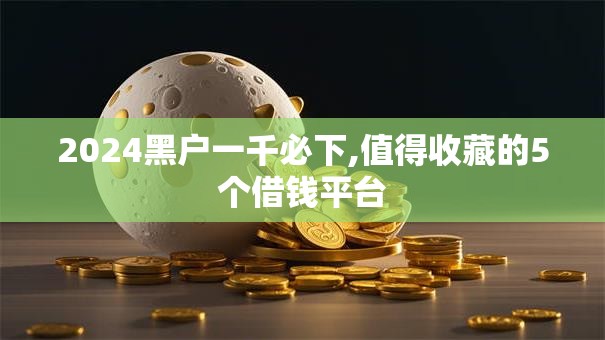 2024黑户一千必下,值得收藏的5个借钱平台