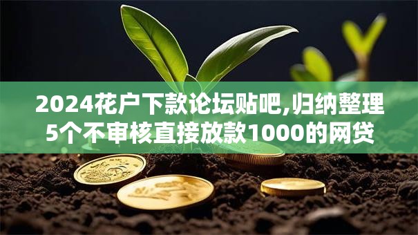 2024花户下款论坛贴吧,归纳整理5个不审核直接放款1000的网贷口子推荐