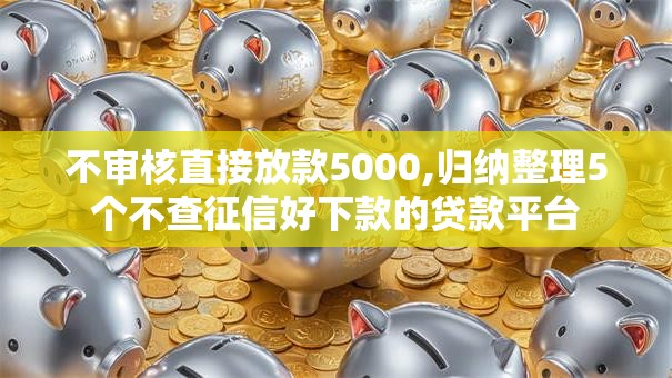 不审核直接放款5000,归纳整理5个不查征信好下款的贷款平台