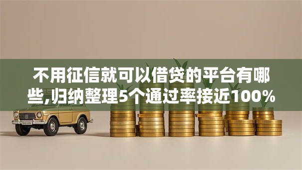 不用征信就可以借贷的平台有哪些,归纳整理5个通过率接近100%的几个软件