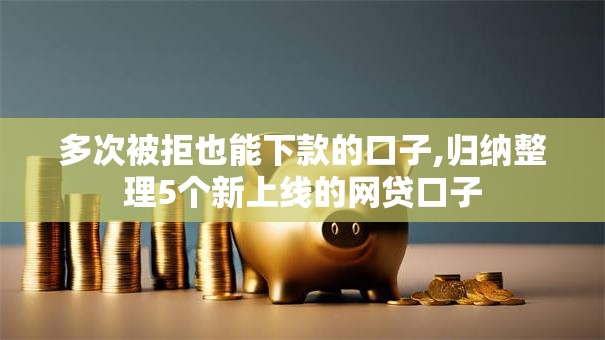 多次被拒也能下款的口子,归纳整理5个新上线的网贷口子