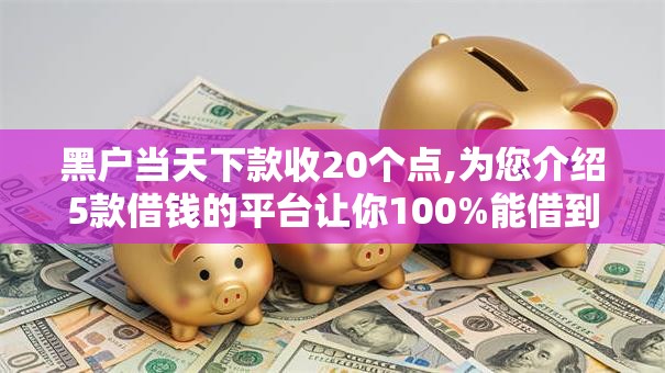 黑户当天下款收20个点,为您介绍5款借钱的平台让你100%能借到