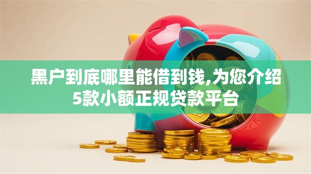 黑户到底哪里能借到钱,为您介绍5款小额正规贷款平台