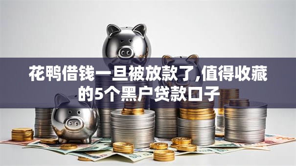 花鸭借钱一旦被放款了,值得收藏的5个黑户贷款口子
