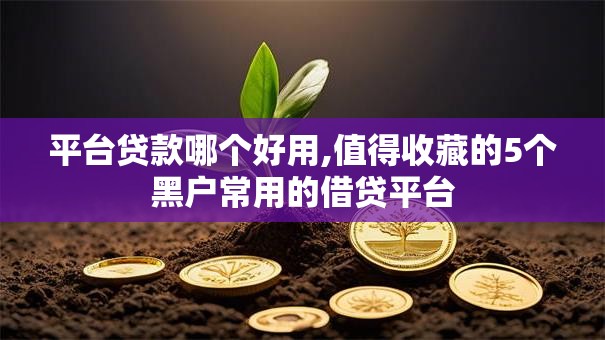 平台贷款哪个好用,值得收藏的5个黑户常用的借贷平台
