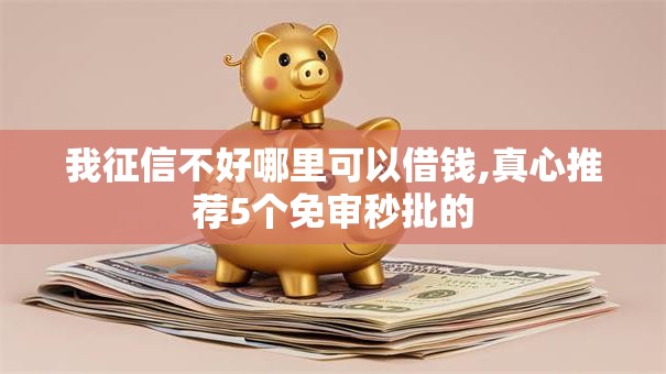 我征信不好哪里可以借钱,真心推荐5个免审秒批的
