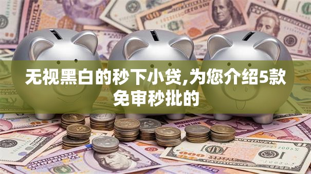 无视黑白的秒下小贷,为您介绍5款免审秒批的