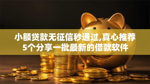 小额贷款无征信秒通过,真心推荐5个分享一批最新的借款软件
