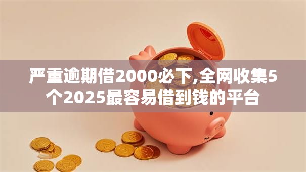 严重逾期借2000必下,全网收集5个2025最容易借到钱的平台