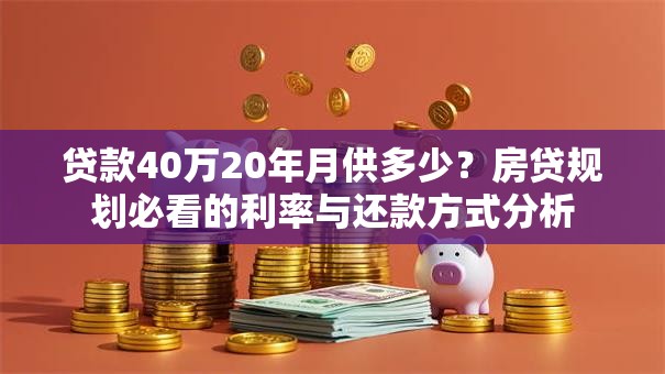 贷款40万20年月供多少？房贷规划必看的利率与还款方式分析