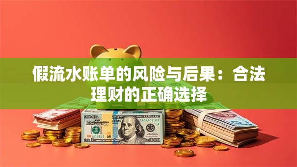 假流水账单的风险与后果：合法理财的正确选择