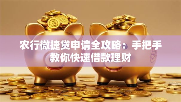 农行微捷贷申请全攻略：手把手教你快速借款理财