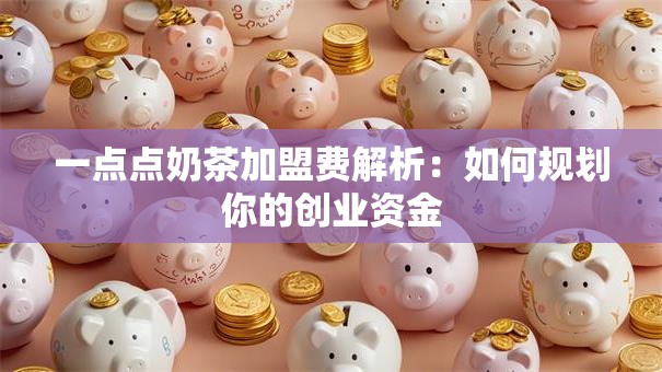 一点点奶茶加盟费解析：如何规划你的创业资金