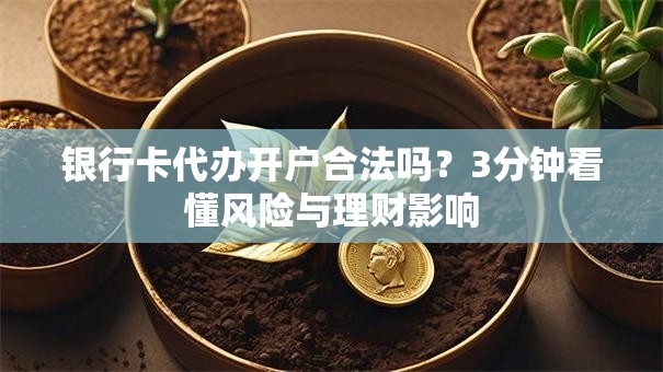 银行卡代办开户合法吗？3分钟看懂风险与理财影响