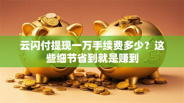 云闪付提现一万手续费多少？这些细节省到就是赚到